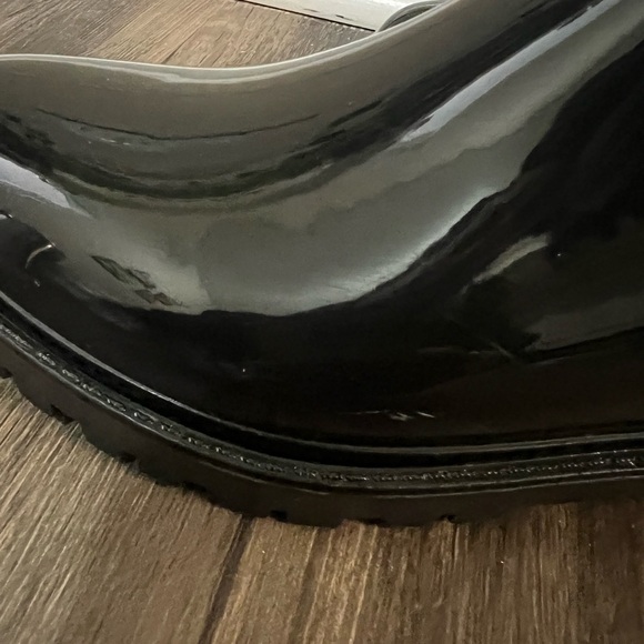 Black women’s Chelsea rain boots. - Picture 4 of 6